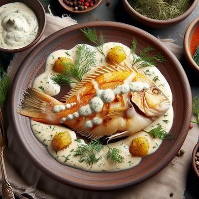 Orange Roughy with Creamy Dill Sauce
