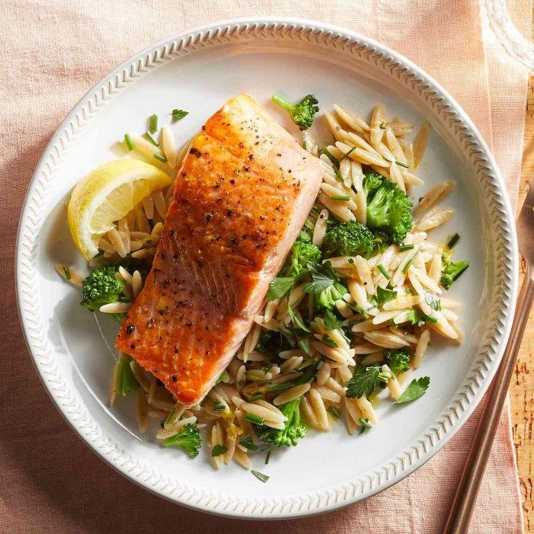 Orzo with Salmon and Fresh Herbs