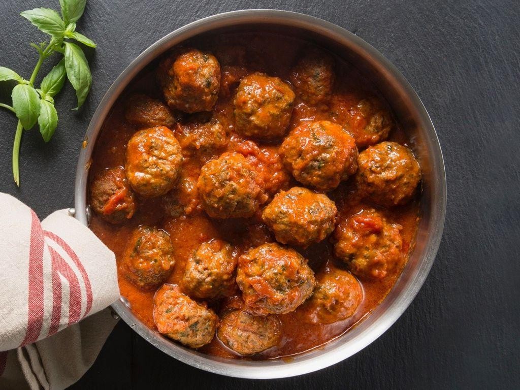 Oven Baked Meatballs with Marinara Sauce