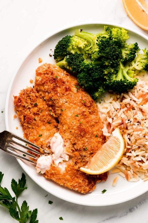 Parmesan Crusted Breaded Tilapia