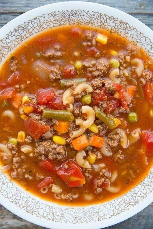 Pasta Hamburger Soup