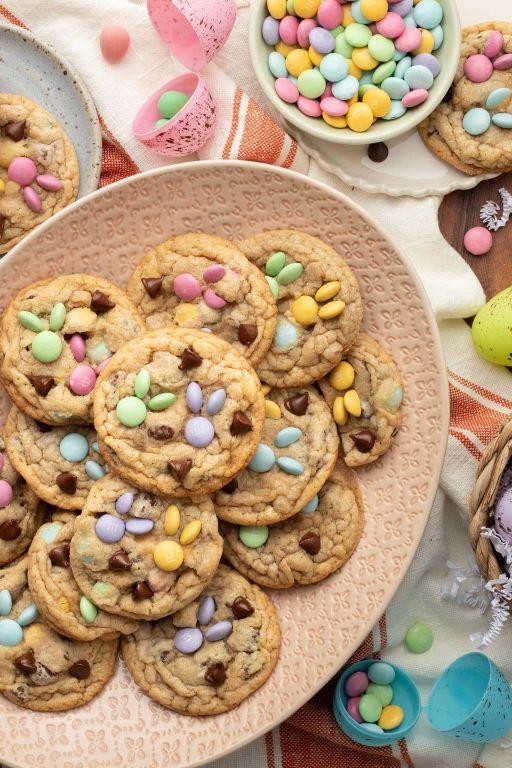 Pastel M&M Easter Cookies