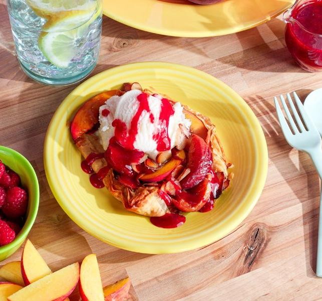 Peach Melba Phyllo Shells