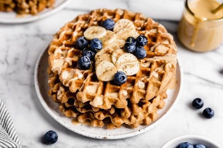 Peanut Butter Gluten-Free Waffles