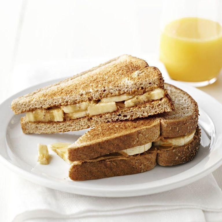 Peanut Butter and Banana Breakfast Sandwich