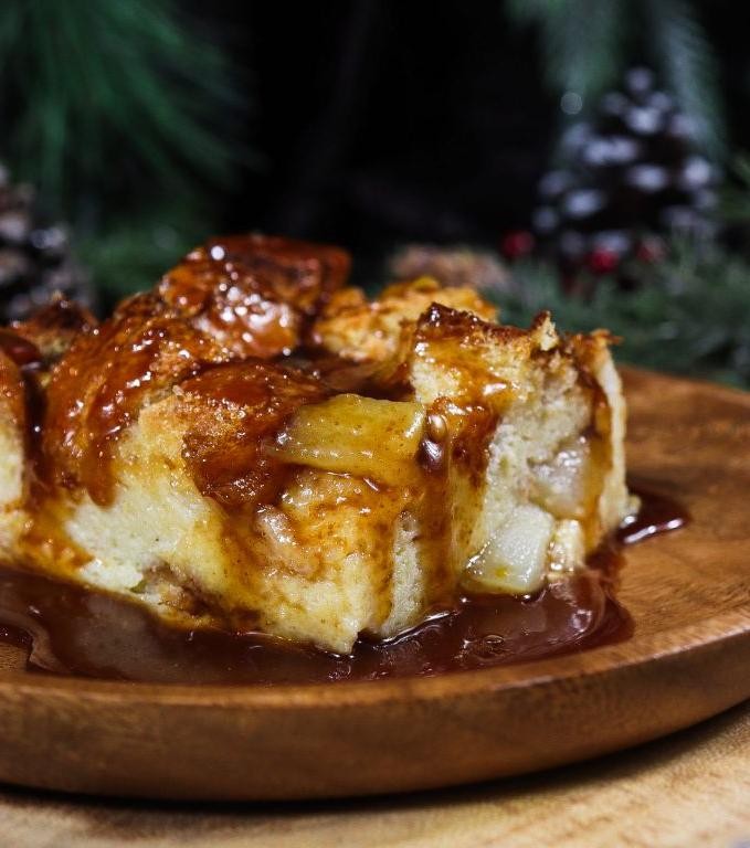 Pear and Cardamom Bread Pudding