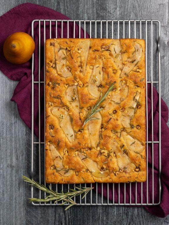 Pear and Rosemary Focaccia