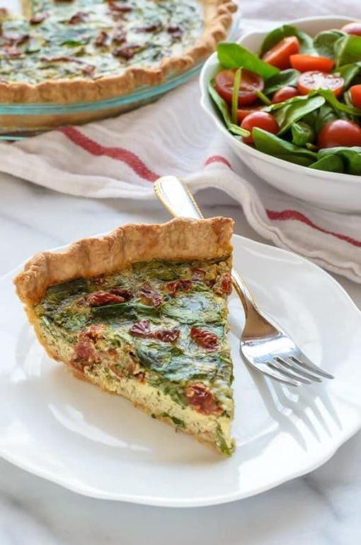 Pesto and Tomato Quiche