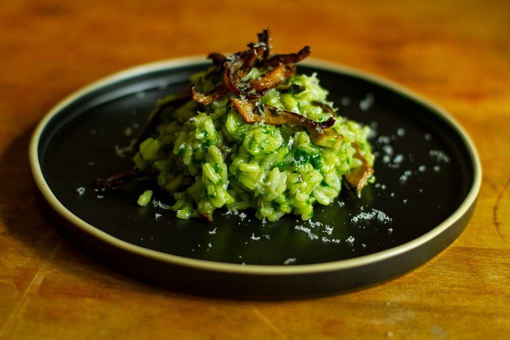 Pheasant Back Mushroom Risotto