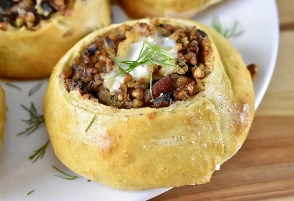 Pheasant Back Mushroom Stuffed Peppers