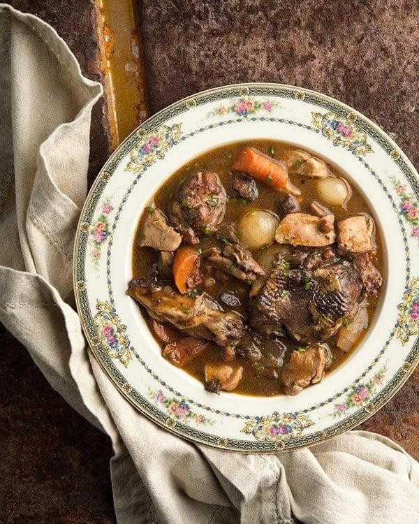 Pheasant Back Mushroom and Beef Stew
