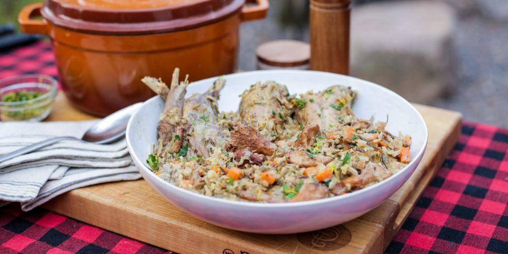 Pheasant Back Mushroom and Wild Rice Casserole