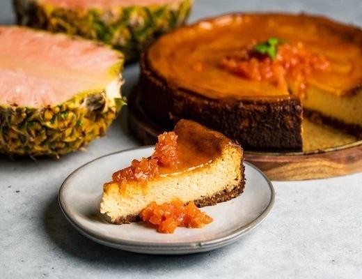 Pineapple Cheese Cake with Graham Cracker Crust