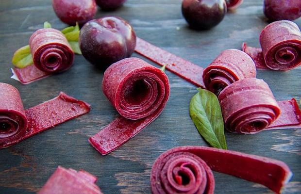 Plum Basil Fruit Leather