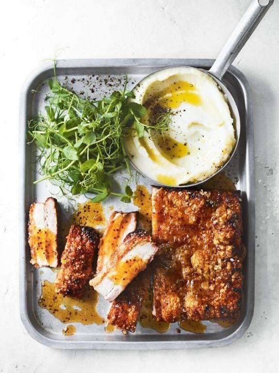 Pork Belly with Miso Mustard Sauce