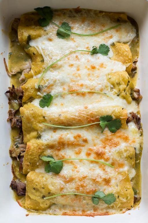 Pork Enchiladas with Green Sauce