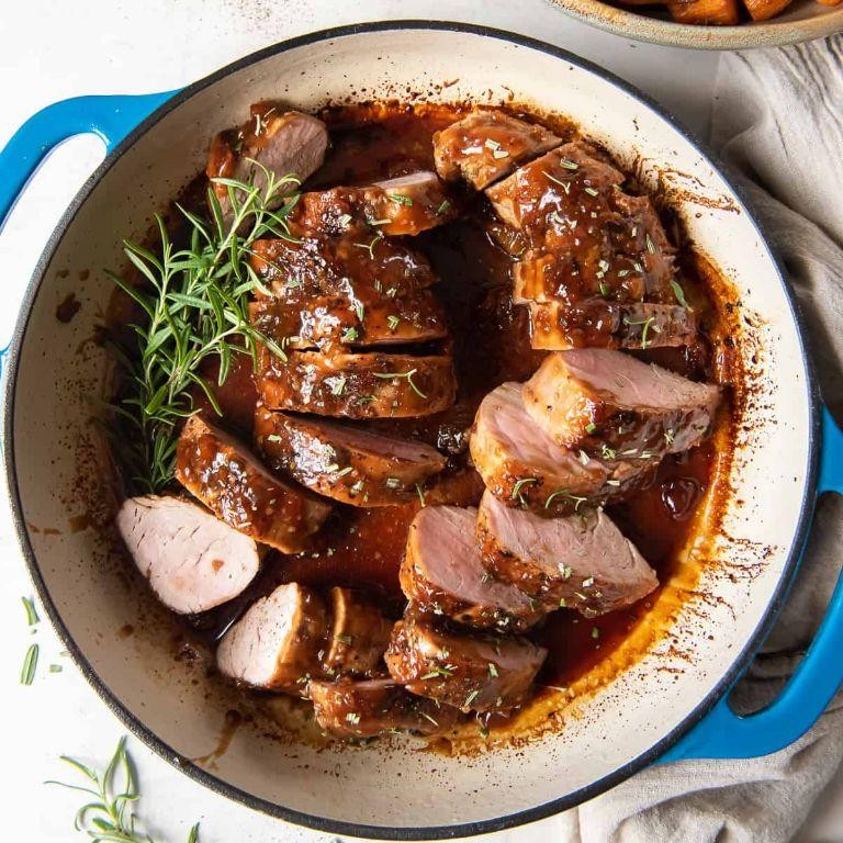 Pork Loin with Apricot Glaze in Slow Cooker