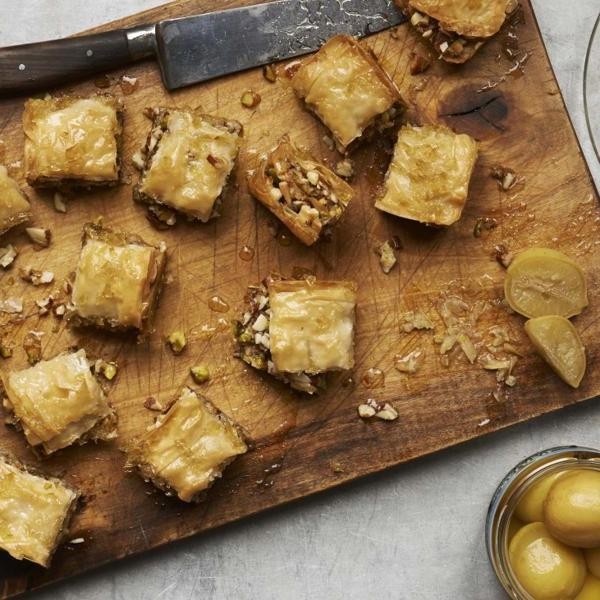 Preserved Lemon and Walnut Baklava