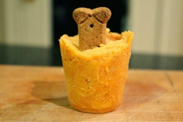 Pumpkin Peanut Butter Pupsicles