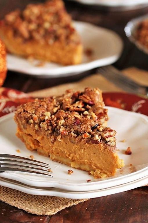 Pumpkin Pie with Pecan Streusel