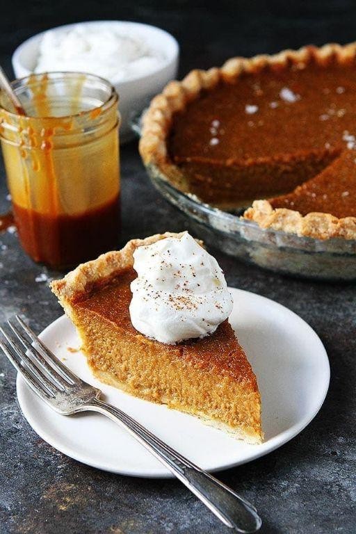 Pumpkin Pie with Salted Caramel