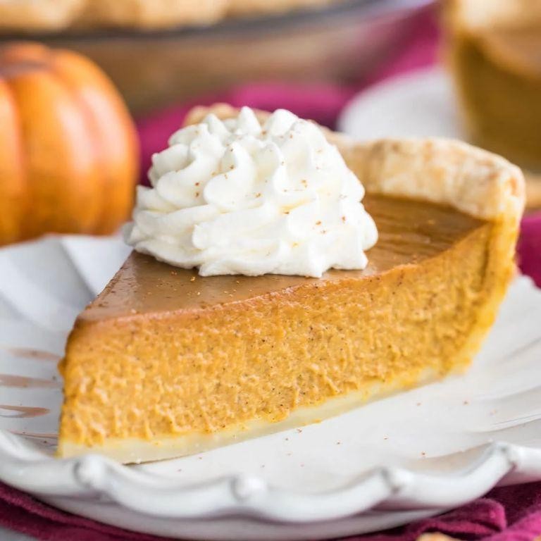 Pumpkin Pie with Whipped Cream