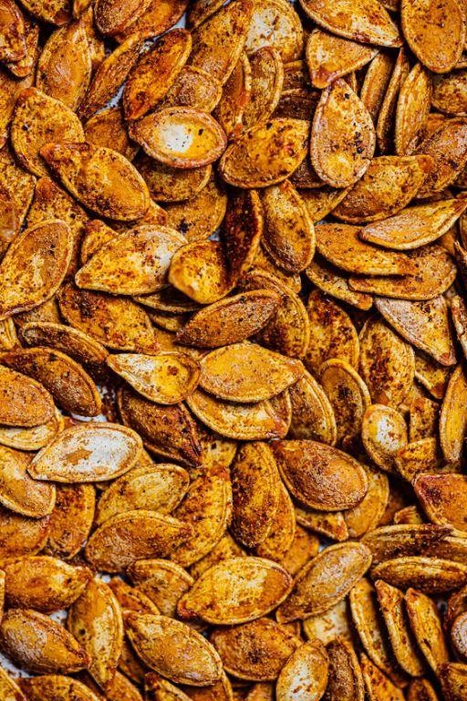 Pumpkin Spice Roasted Pumpkin Seeds