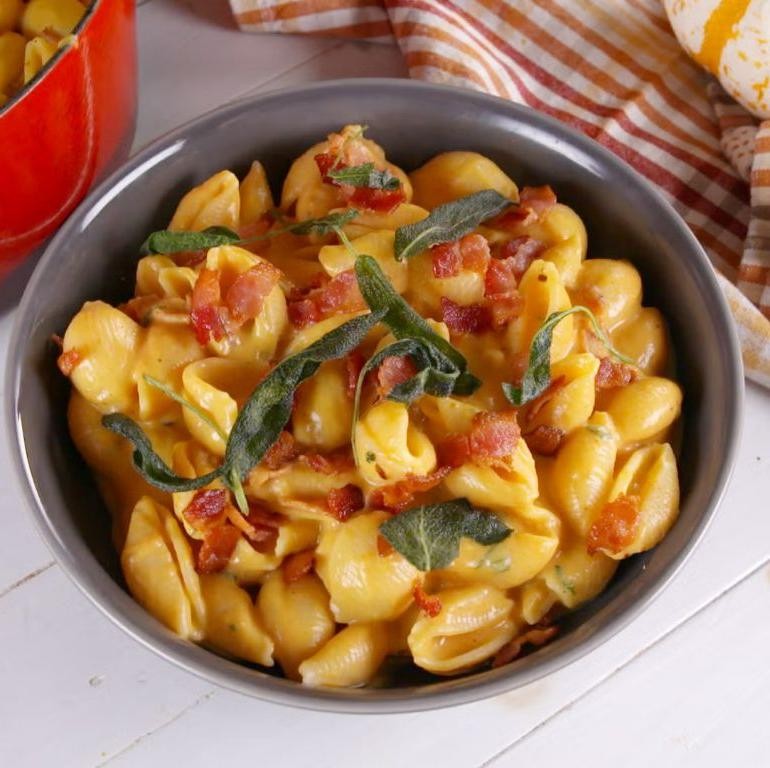 Pumpkin and Bacon Mac and Cheese