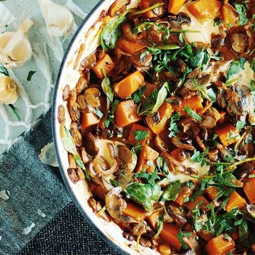 Pumpkin and Mushroom Stroganoff