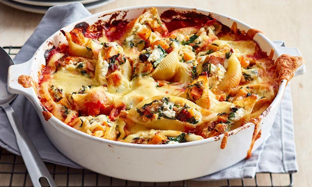 Pumpkin and Spinach Stuffed Shells
