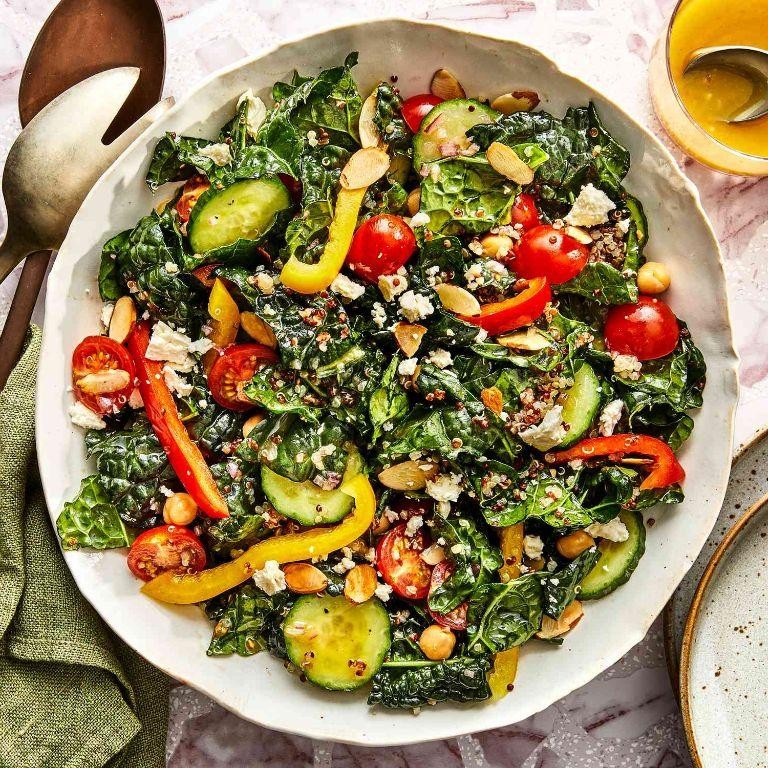 Quinoa and Kale Salad with Lemon Dressing