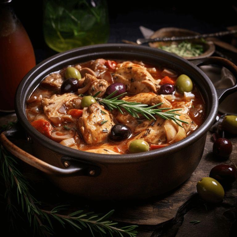 Rabbit and Olive Cazuela