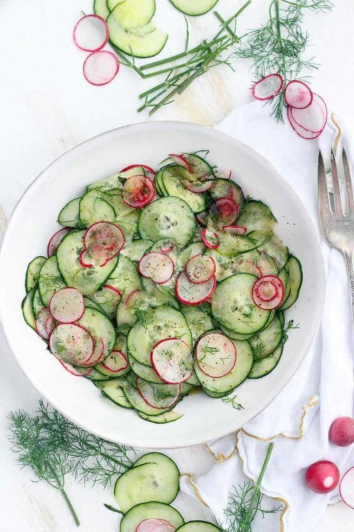 Radish and Cucumber Salad with Dill