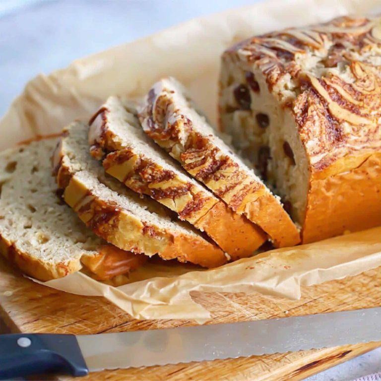 Raisin Bread with Almond Topping