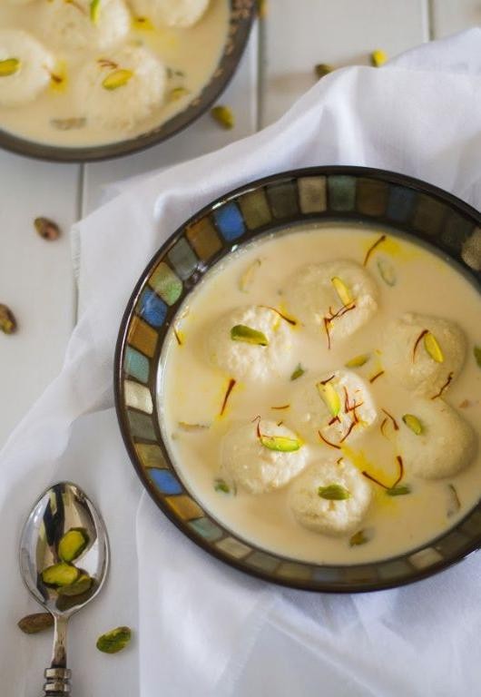 Rasmalai (Cottage Cheese Dumplings in Sweet Milk)