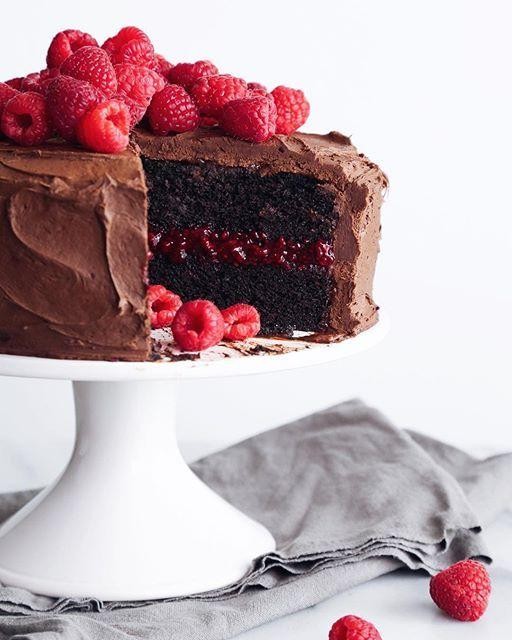 Raspberry Chia Jam Cake