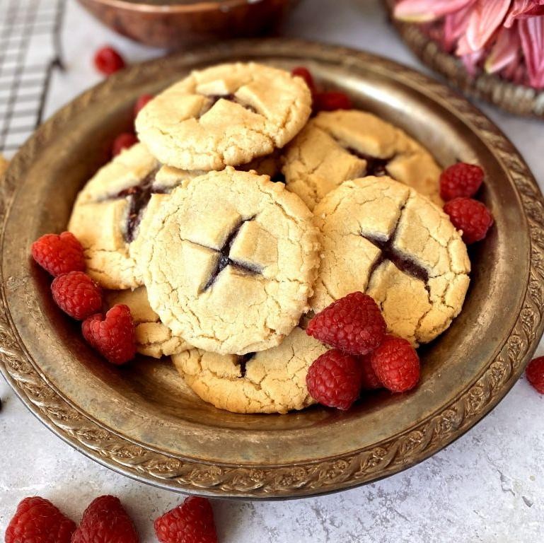 Raspberry Filled Easter Cookies