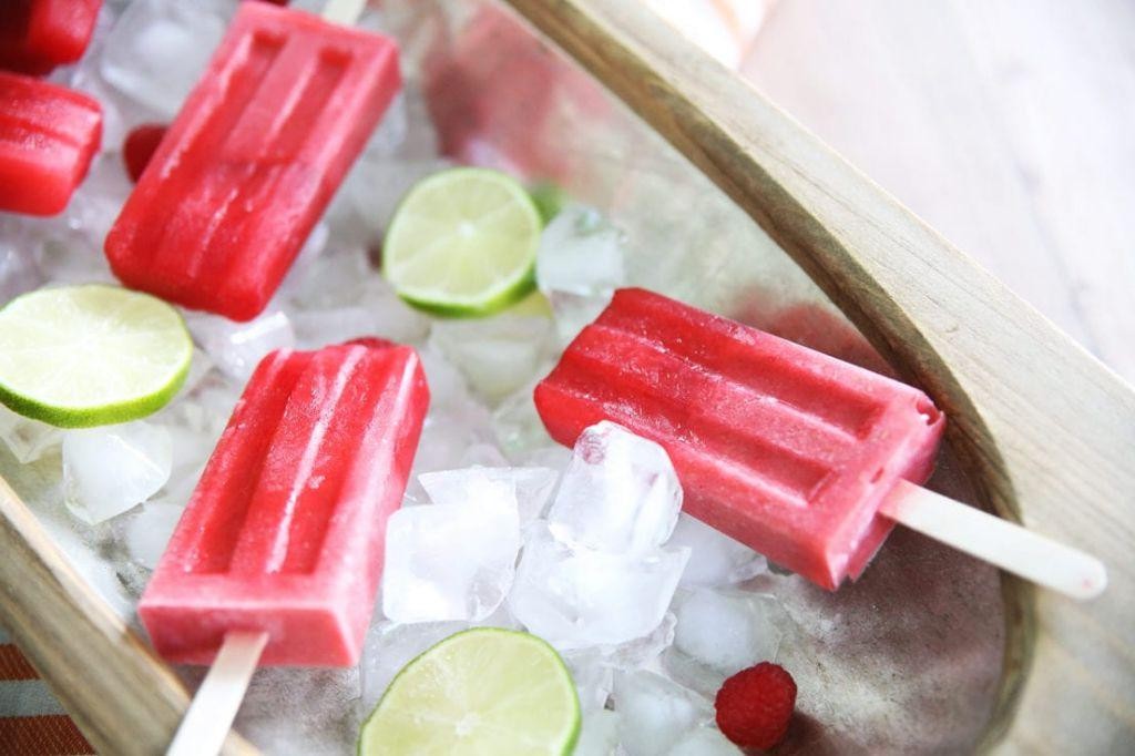 Raspberry Lime Popsicles
