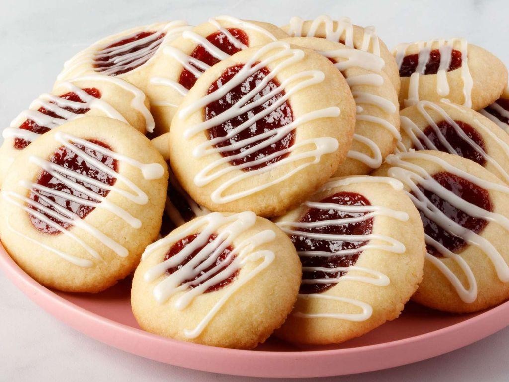 Raspberry Thumbprint Cookies