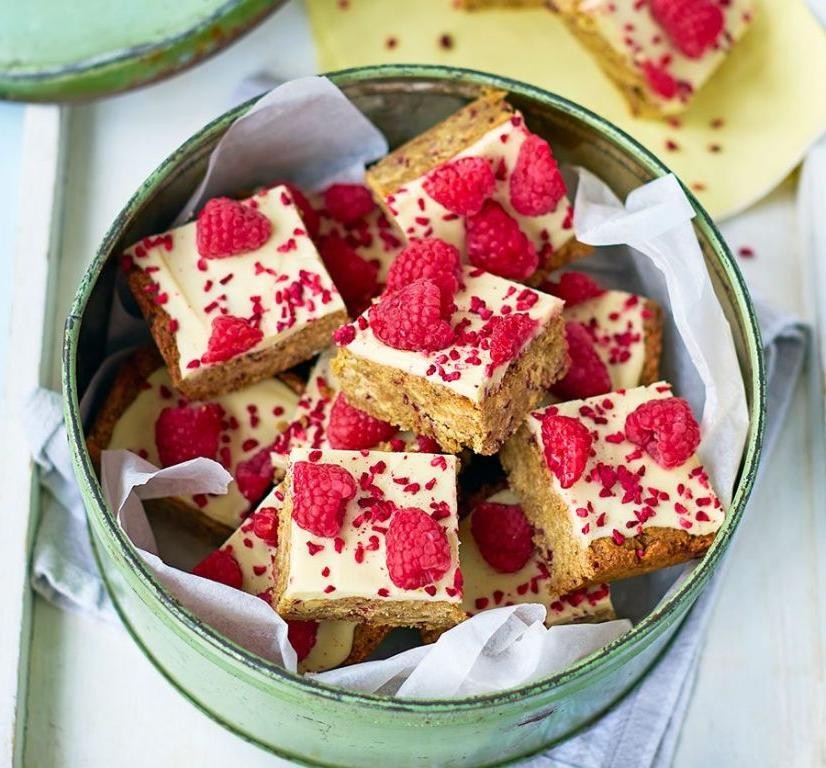 Raspberry and White Chocolate Flapjacks