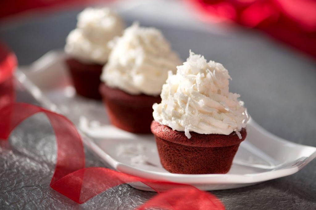 Red Velvet Cupcakes with Coconut Frosting