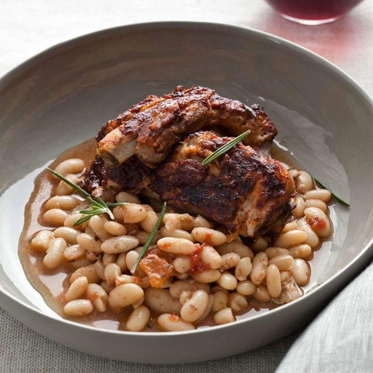 Rib Tips and Beans Stew