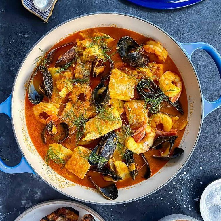 Rich Bouillabaisse with Tomato Base