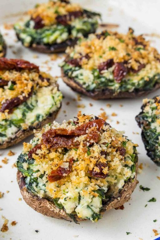 Ricotta and Spinach Stuffed Mushrooms