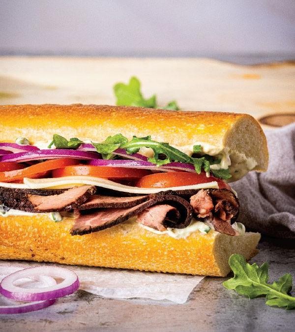 Roast Beef and Horseradish Sparkling Sandwich