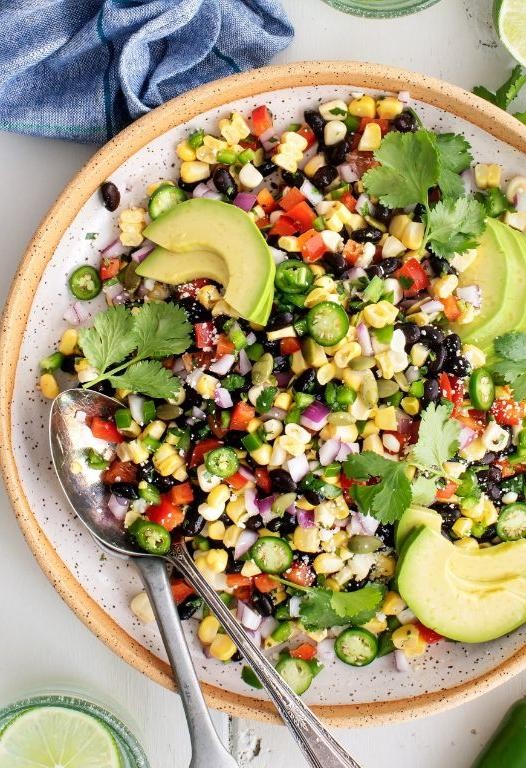 Roasted Corn Salad with Black Beans and Cilantro