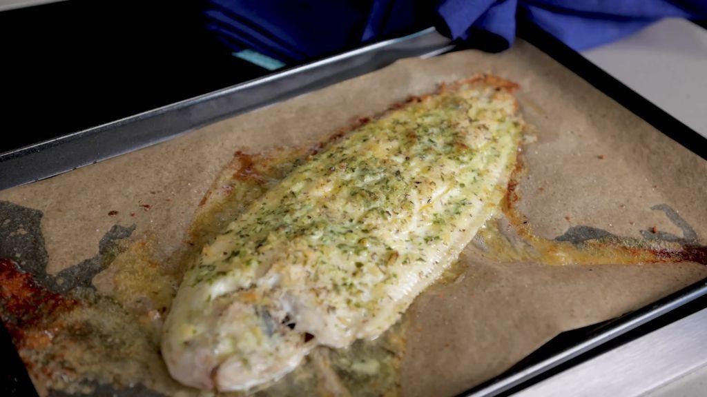 Roasted Dover Sole with Garlic and Rosemary
