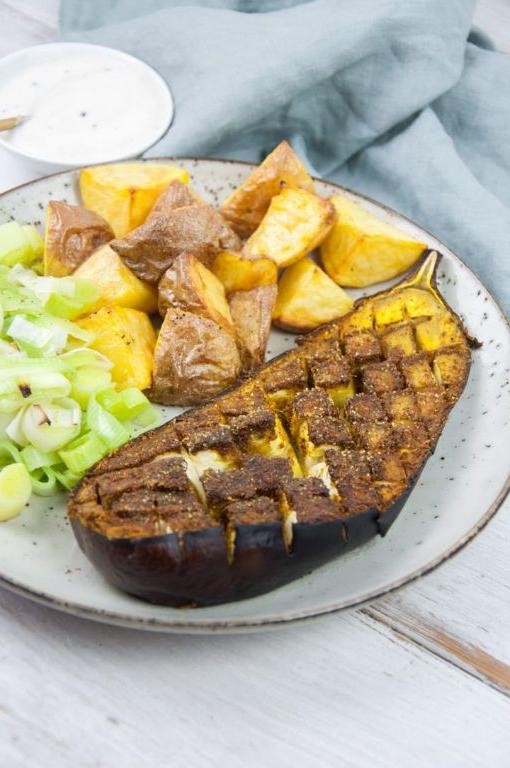 Roasted Eggplant with Ras El Hanout