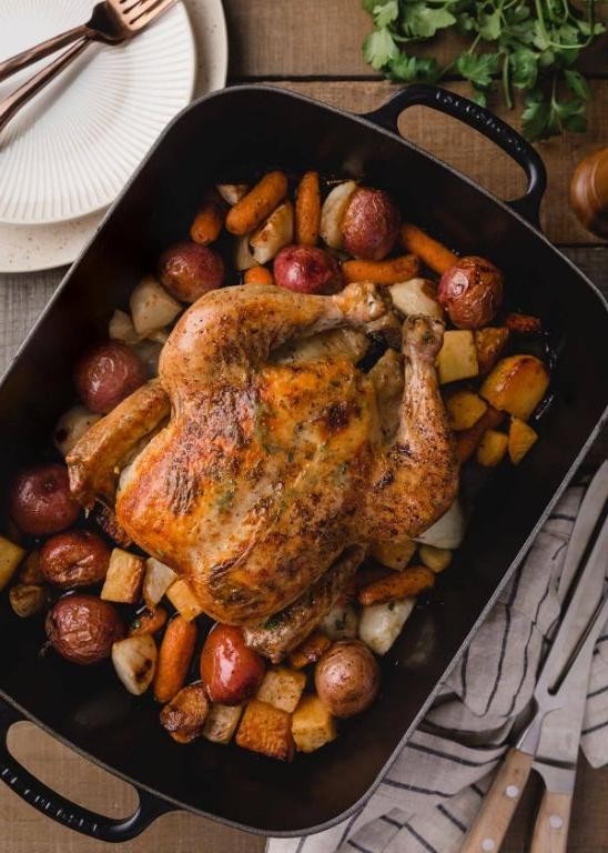 Roasted Hearty Chicken with Root Vegetables