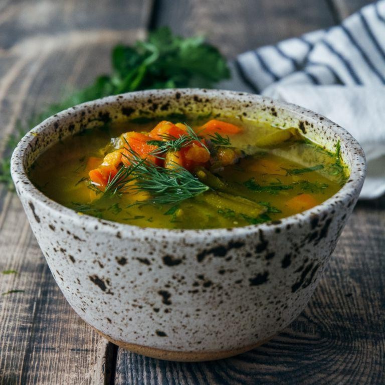 Roasted Vegetable Bone Broth Soup